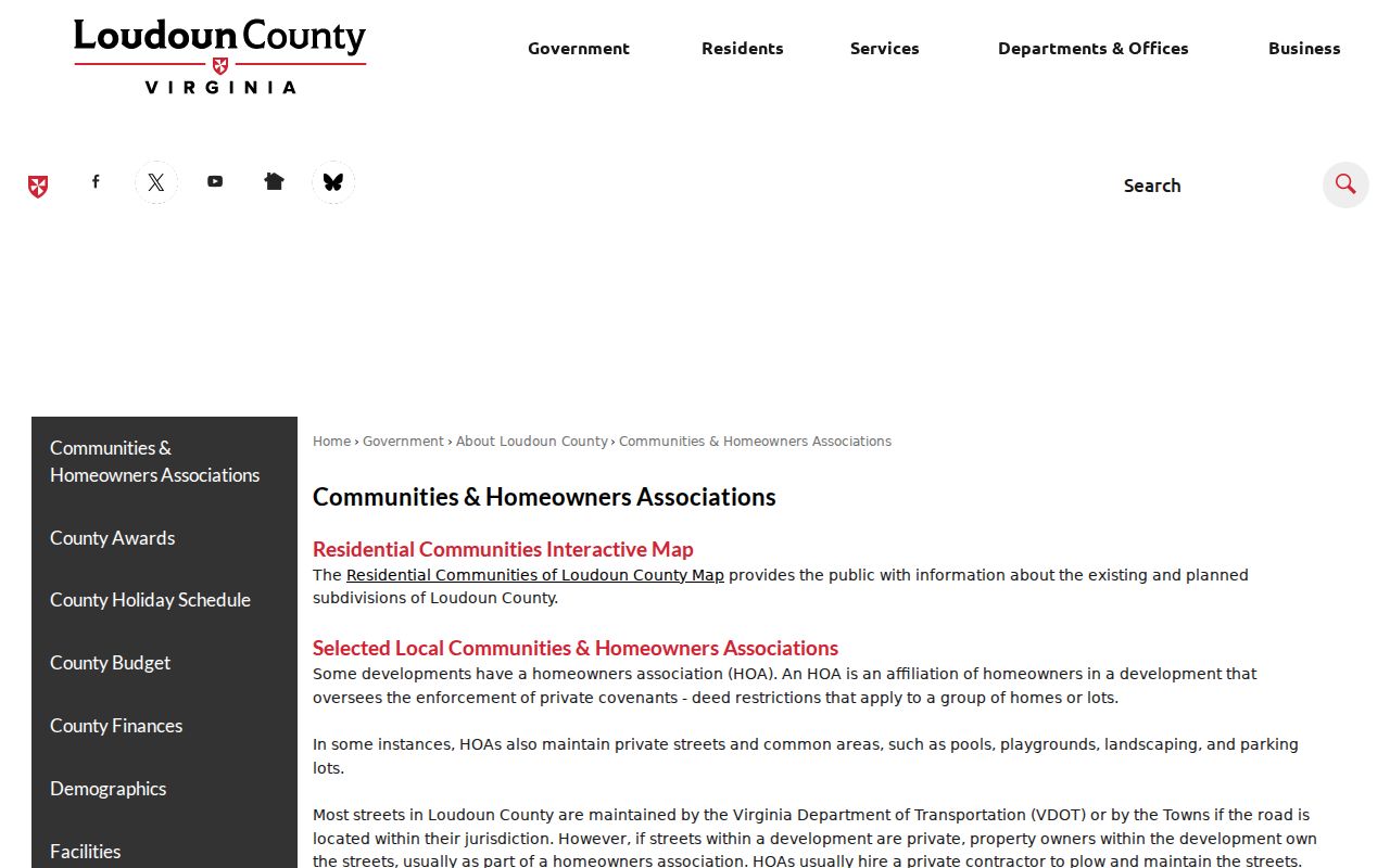 South Riding neighbor community and HOA directory source